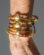 Load image into Gallery viewer, Murano Style + Czech glass Beaded Wrap Bracelet with copper magnetic clasp or Necklace or Choker