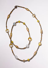 Load image into Gallery viewer, Murano Style + Czech glass Beaded Wrap Bracelet with copper magnetic clasp or Necklace or Choker