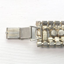 Load image into Gallery viewer, Heirloom Unsigned Milk Glass + AB Rhinestone collar necklace and matching bracelet