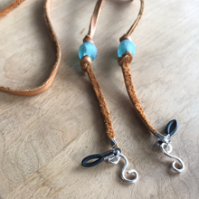 Load image into Gallery viewer, Soft Leather Lanyard + Eyeglass Holders