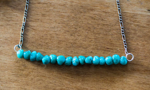 Turquoise • Quartz Sterling Silver Bar necklaces