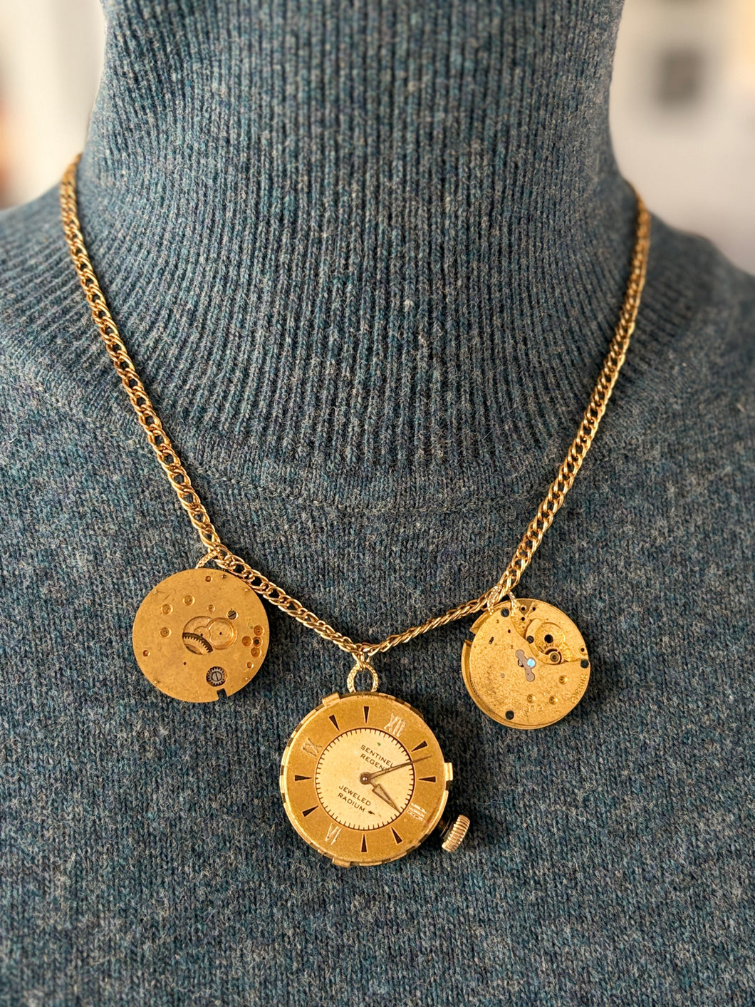 timepiece charm jewelry