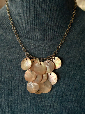 Mother of Pearl Disc Necklace