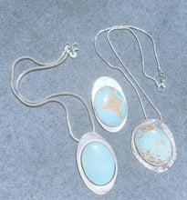 Load image into Gallery viewer, Sterling Silver Natural Turquoise Pendant