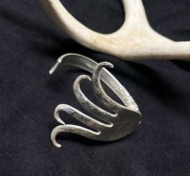 Sterling Silver Mod Fork Bracelet Cuff