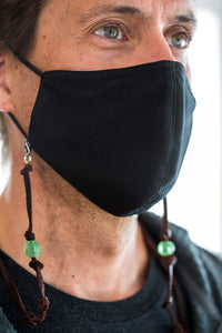 Soft Leather Lanyard Face Mask + Eyeglass Holders