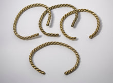 Load image into Gallery viewer, Warm Brass spiral cuff bracelet