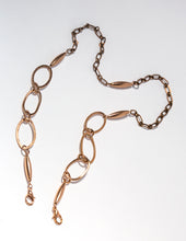 Load image into Gallery viewer, Copper Chain Link Face Mask Holder + Lanyard + Eyeglass Holder