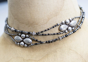 Sterling Silver Mexican Concho Variable Length Necklace