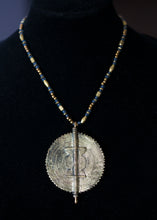 Load image into Gallery viewer, Brass Ethnic Sun Beaded Necklace