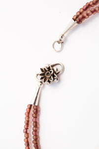 Rose Quartz Cherry Blossom Agate Double strand Necklace