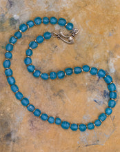 Load image into Gallery viewer, Recycled African Glass + Brass Short Necklace