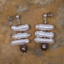 Load image into Gallery viewer, Freshwater Biwa Stick Pearl Earrings