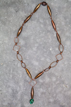 Load image into Gallery viewer, Vintage Copper Chain + Turquoise Drop Necklace