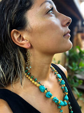 Load image into Gallery viewer, Turquoise and Gold Vermeil Chunky Necklace