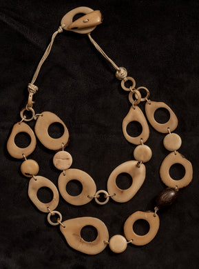 Tagua Nut Beaded Modern Necklace