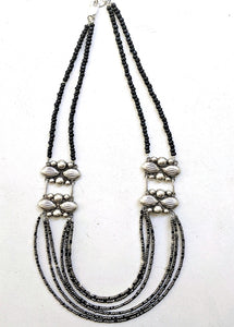 Mexican Concho + Sterling Silver Multi-Strand Necklace